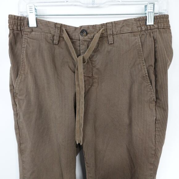 Briglia 1949 BG41 Drawstring Trousers Brown Striped Pant IT46 - Picture 3 of 15